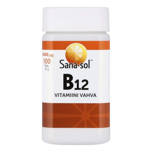 Sana-sol  B12 vahva  Сана-сол витамин В12 вахва 100 таблеток