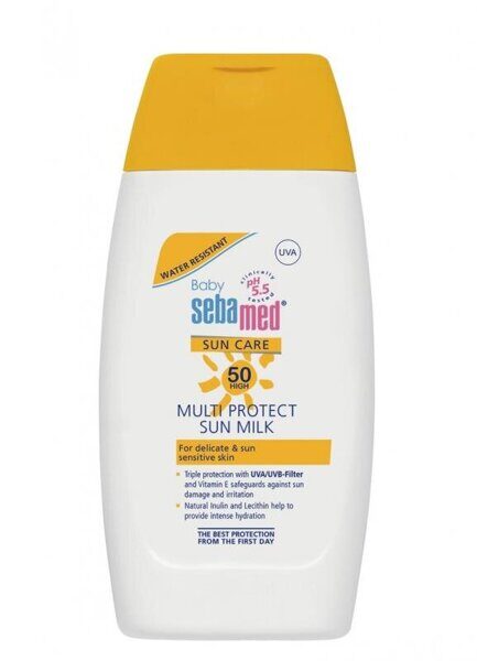 Sebamed  Baby Sun  multi protect sun milk  детское молочко защита от солнца spf 50 200 мл.
